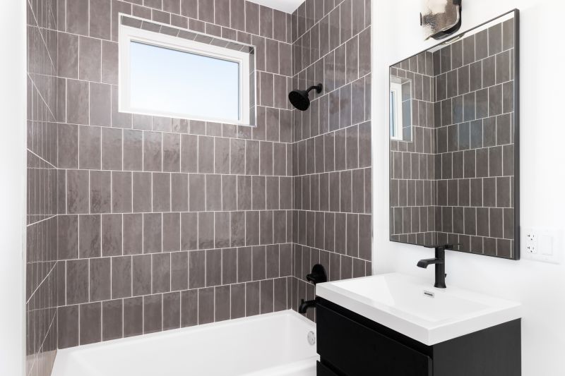 Bathroom with Modern Tile Work